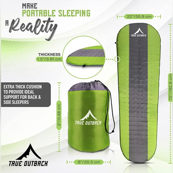 NWT true ourback self inflating Sleeping pad - Picture 4 of 7